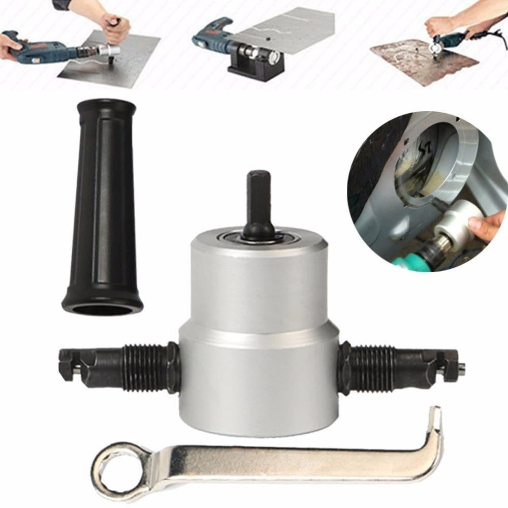 Double Head Sheet Metal Nibbler Drill Attachment PeekWise