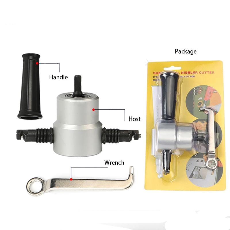 Double Head Sheet Metal Nibbler Drill Attachment PeekWise