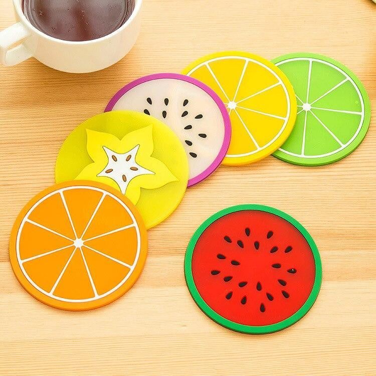 Non Slip Silicone Fruit Coasters - PeekWise