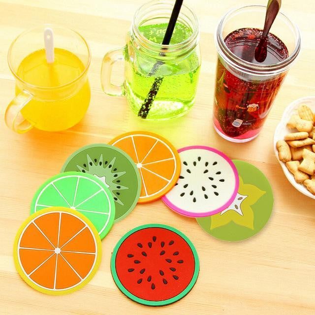 Non Slip Silicone Fruit Coasters - PeekWise