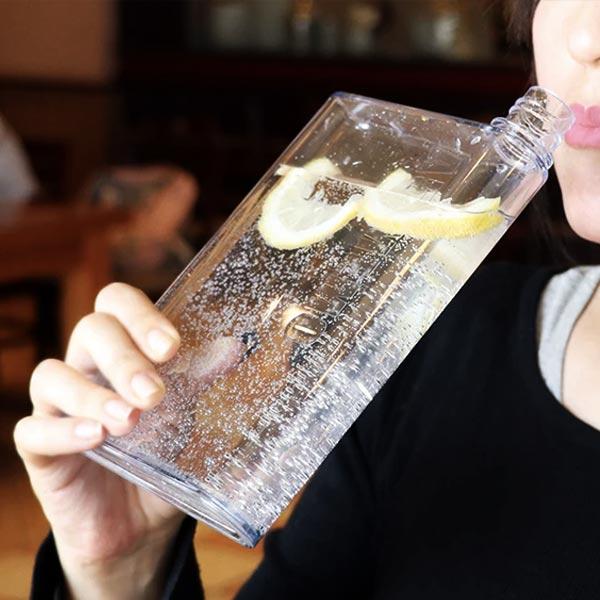 Notepad Shaped Flat Water Bottle