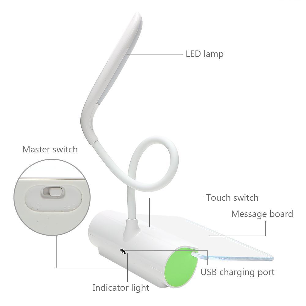 Glass Note LED Touch Lamp PeekWise