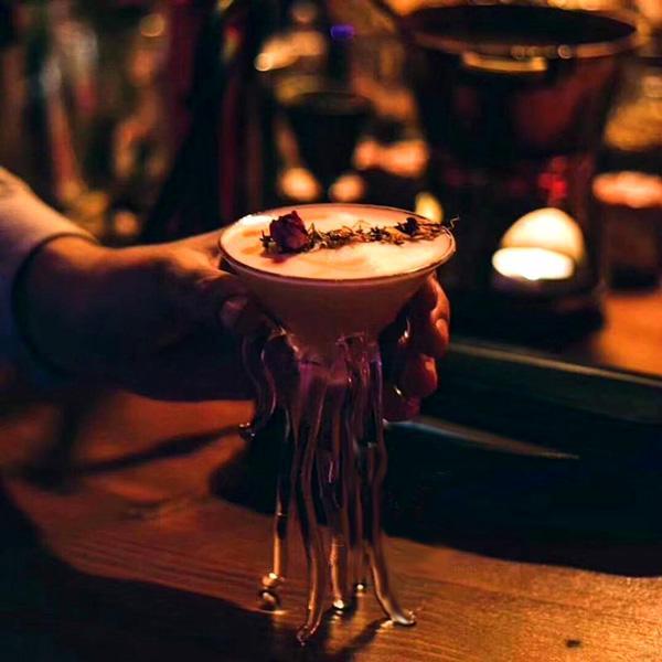 Octopus Jellyfish Tentacles Shaped Cocktail Glass