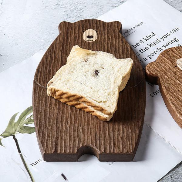 Papa Baby Mama Bear Wooden Serving Plate Cutting Board