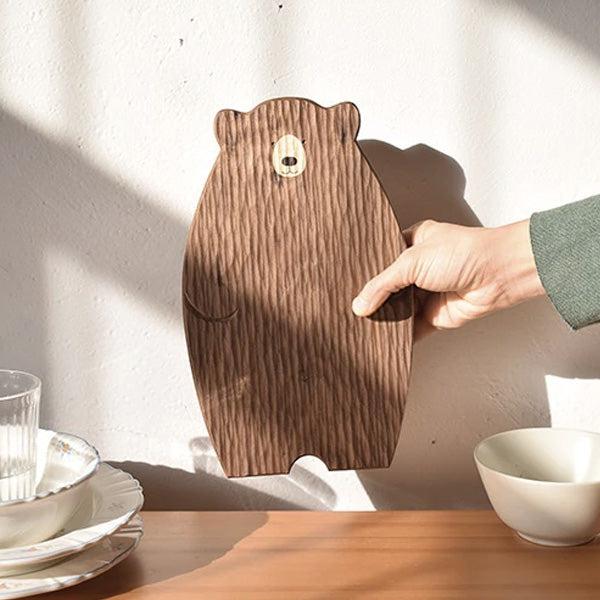 Papa Baby Mama Bear Wooden Serving Plate Cutting Board