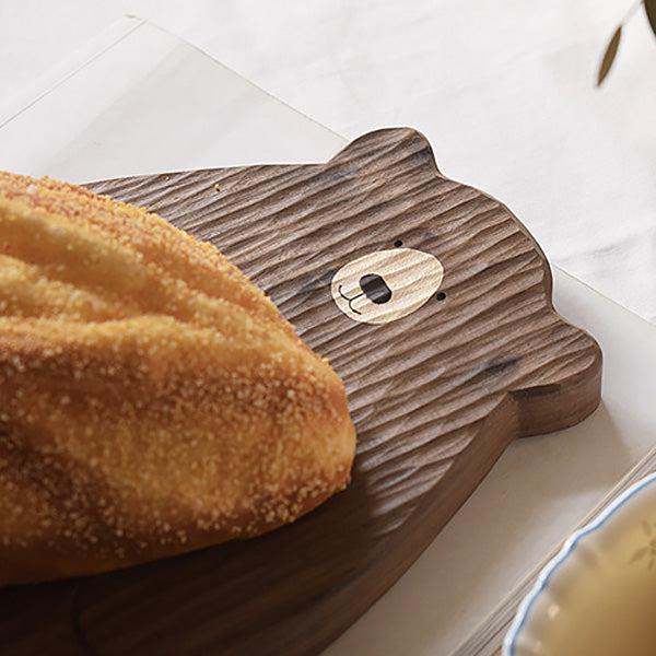 Papa Baby Mama Bear Wooden Serving Plate Cutting Board