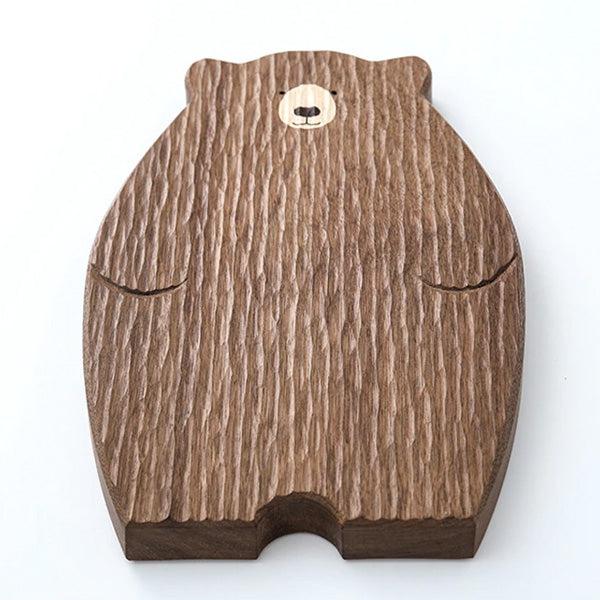 Papa Baby Mama Bear Wooden Serving Plate Cutting Board