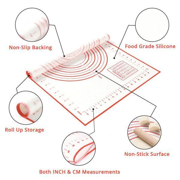 Pastry Measurements Silicone Non-Stick Baking Mat