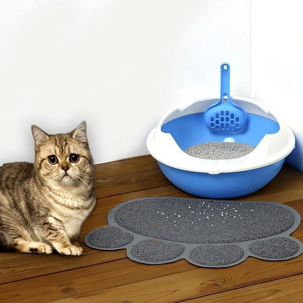 Paw Print Pet Feeding Litter Mat