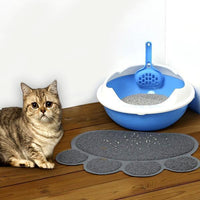 Thumbnail for Paw Print Pet Feeding Litter Mat