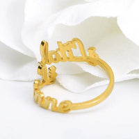 Thumbnail for Personalized Custom Made Double Names Ring