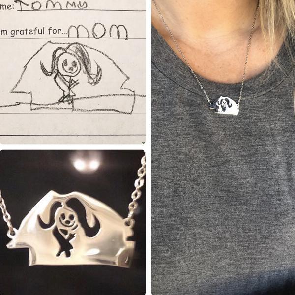 Personalized Custom Made Drawing Necklace