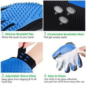 Pet Deshedding Glove Hair Remover Brush - PeekWise