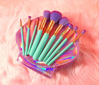 Thumbnail for Mermaid Makeup Brushes - 10 Piece Set
