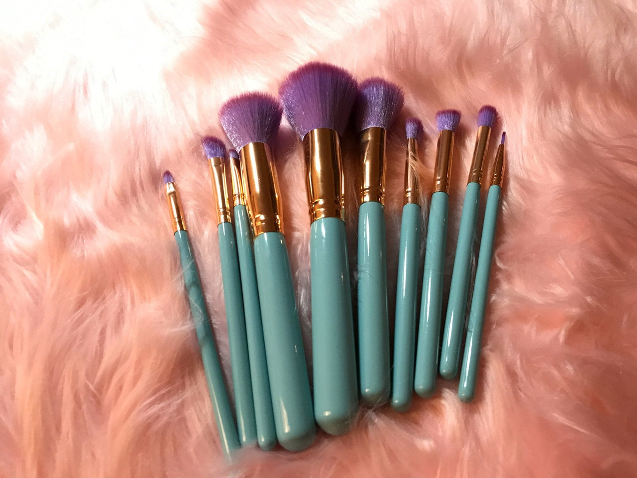 Mermaid Makeup Brushes - 10 Piece Set
