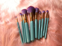 Thumbnail for Mermaid Makeup Brushes - 10 Piece Set