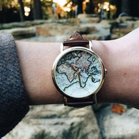 Thumbnail for Vintage Wanderlust Map Watch