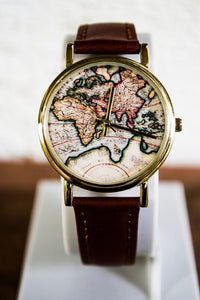 Thumbnail for Vintage Wanderlust Map Watch
