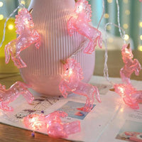 Thumbnail for Pink Unicorn LED Fairy String Lights (Set of 10)