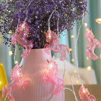 Thumbnail for Pink Unicorn LED Fairy String Lights (Set of 10)