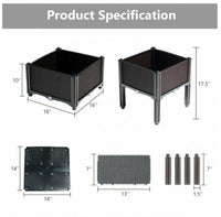 Thumbnail for Set of 4 Elevated Flower Vegetable Herb Grow Planter Box