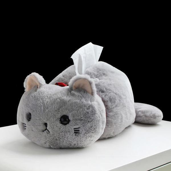 Plush Cat Tissue Box Cover