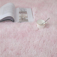 Thumbnail for Plush Rainbow Colorful Fur Rug