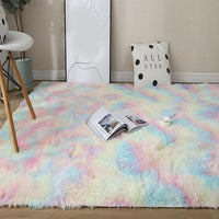 Thumbnail for Plush Rainbow Colorful Fur Rug (Various Colors and Sizes) PeekWise