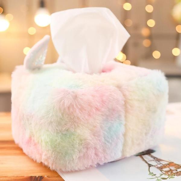 Plush Unicorn Tissue Box Cover