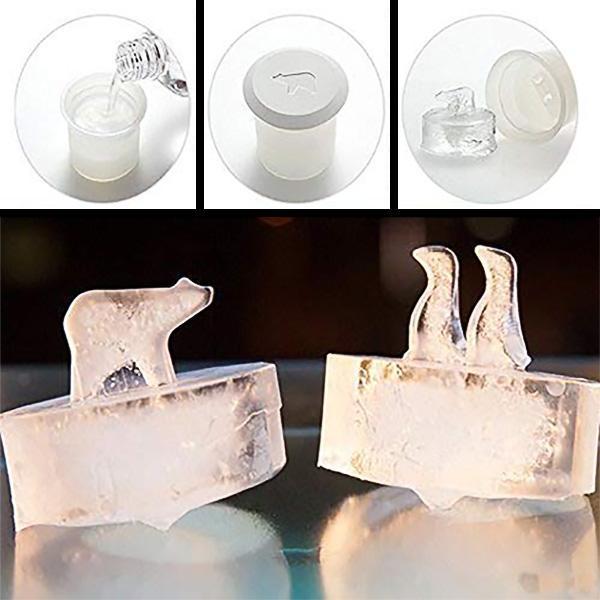 Polar Bear Penguin Ice Molds (Set of 2)