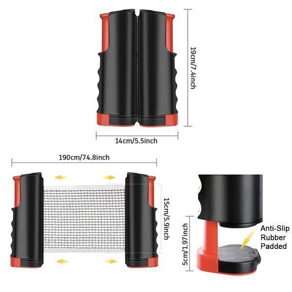 Portable Ping Pong Paddle Retractable Net Set