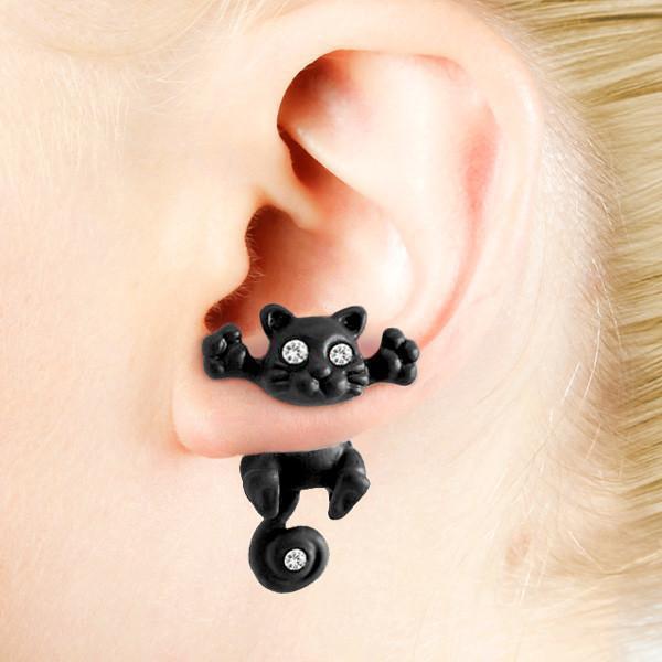 Pouncing Cat Earrings