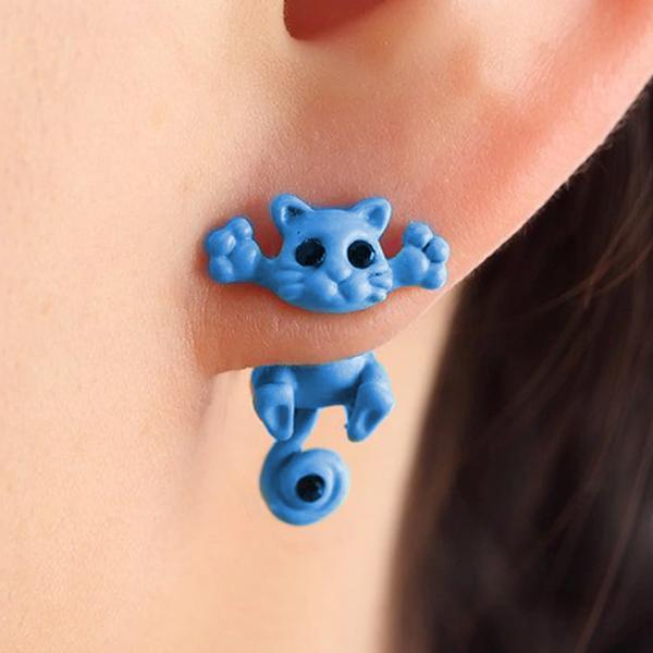 Pouncing Cat Earrings