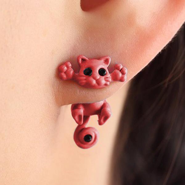 Pouncing Cat Earrings