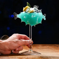 Thumbnail for Pufferfish Shaped Cocktail Glass With Glass Straw