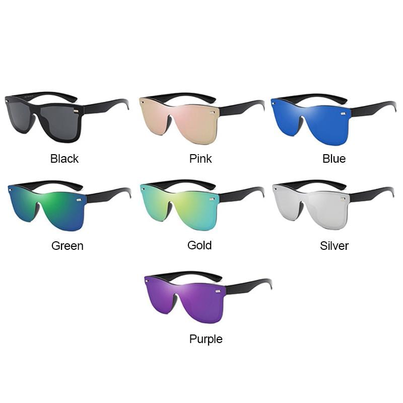 Colored Rimless Mirror Sunglasses PeekWise