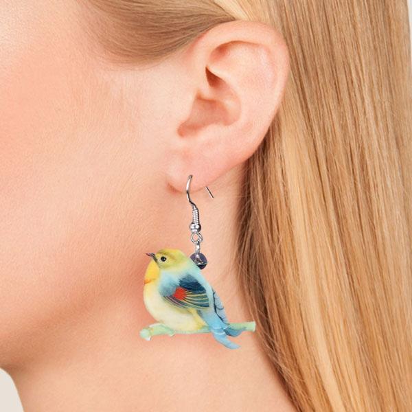 Realistic Bird Dangling Earrings