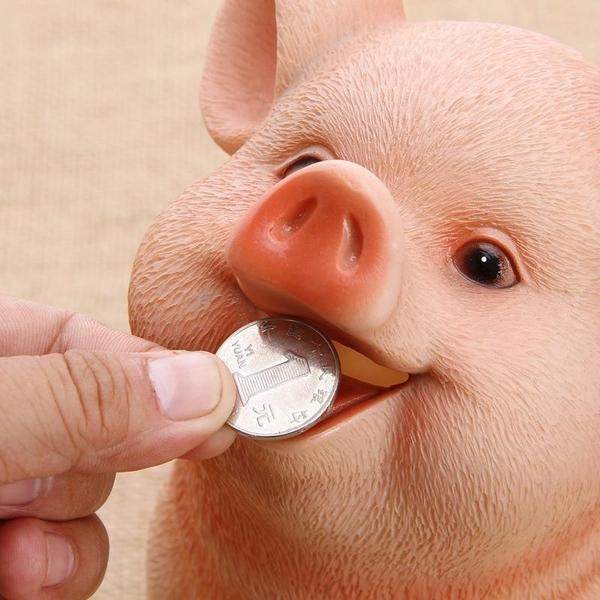 Realistic Jovial Piggy Bank