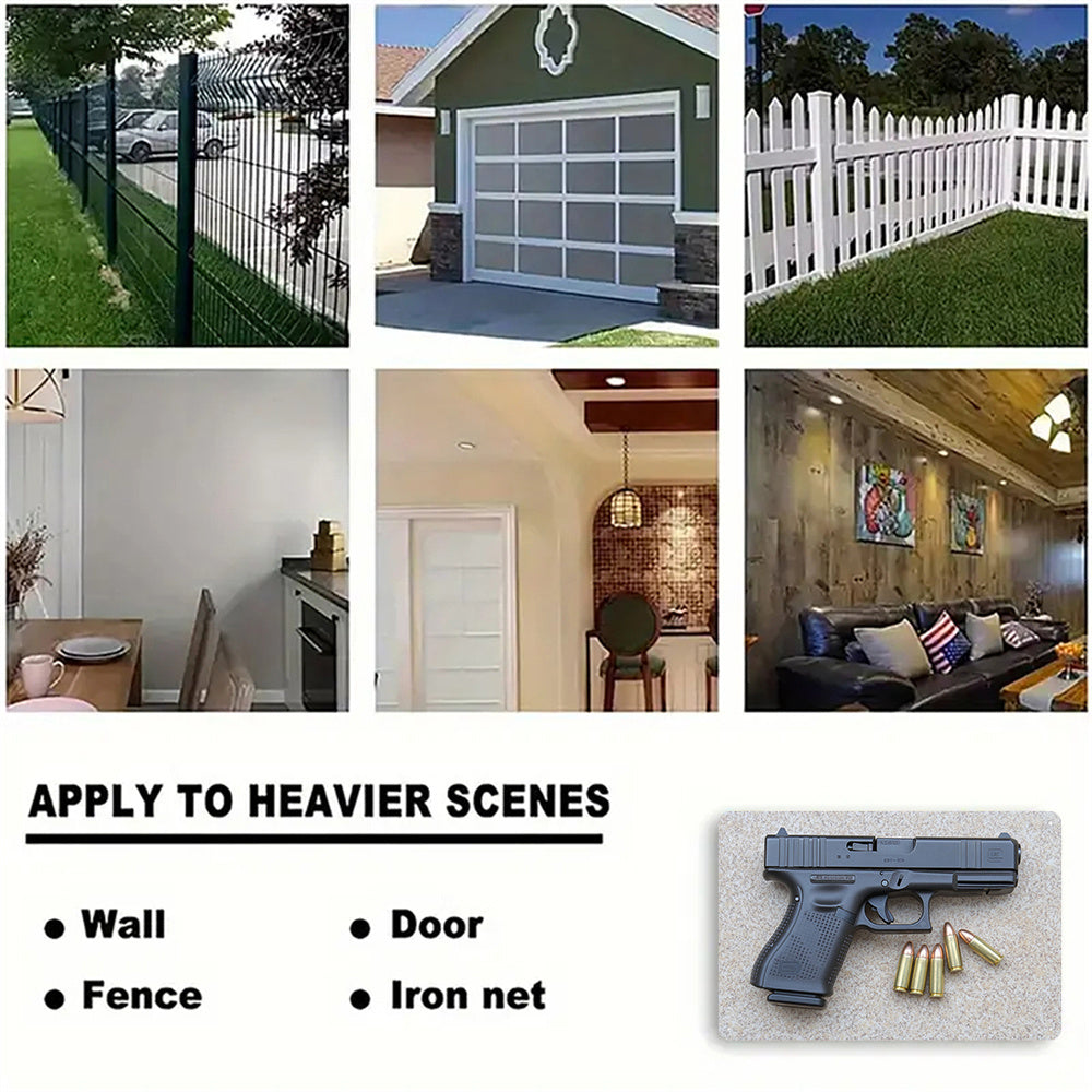Realistic Gun Print Metal Sign
