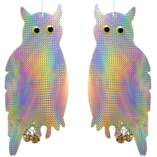 Reflective Owl Scarecrow Bird Deterrent (One Pair)