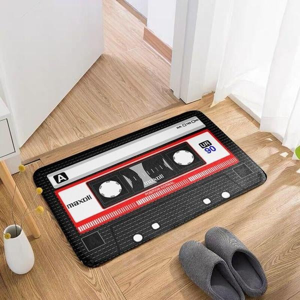 Retro Cassette Tape Plush Rug