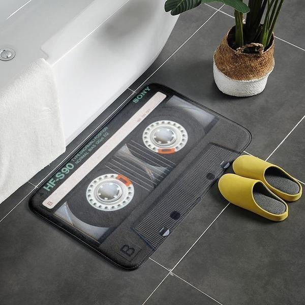 Retro Cassette Tape Plush Rug