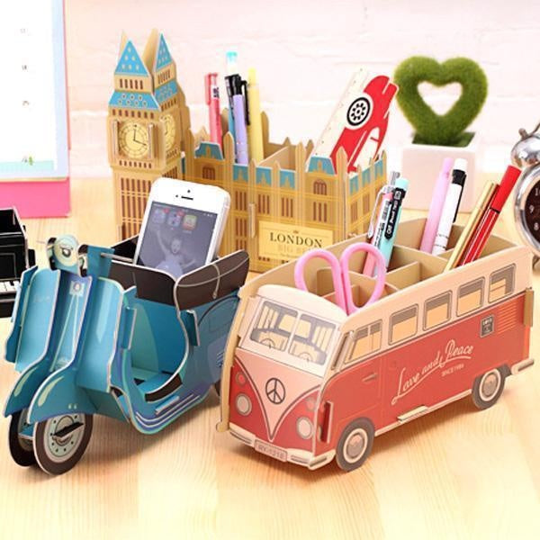 Retro DIY Vehicle Stationery Holder