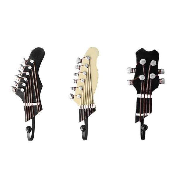 Retro Guitar Head Wall Hooks (Set of 3)