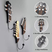 Thumbnail for Retro Guitar Head Wall Hooks (Set of 3)