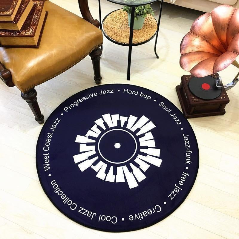 Retro Vinyl Record Rug - PeekWise