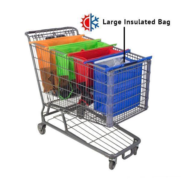 Reusable Trolley Bags with Insulation (Set of 4)