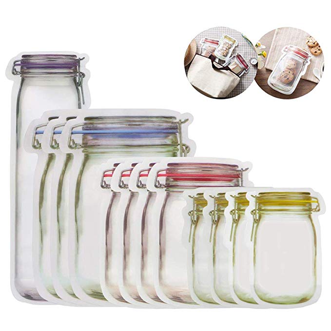 Reusable Mason Bottle Ziplock Bags - PeekWise