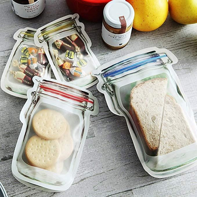 Reusable Mason Bottle Ziplock Bags - PeekWise
