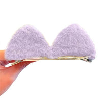 Thumbnail for Rhinestone Furry Cat Ear Hair Pin